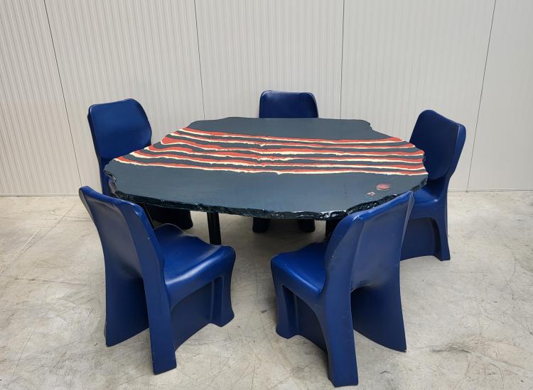 Gaetano Pesce Table Sansone Chairs Dalila Italy Interior Aksel Design Buy Sell NYC Qatar Dubai London Paris