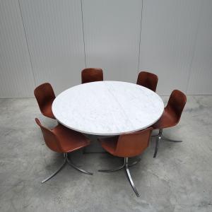Kjaerholm PK54 Table Marble E Kold Christensen Denmark 1960s Aachen Design NYC Bruxelles Amsterdam London Paris