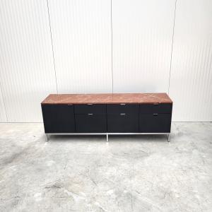 Florence Knoll Sideboard Credenza Marble Rosso Refrigerator Custom Interior Aksel Design Dubai Monaco Brussels Abu Dhabi NYC Home
