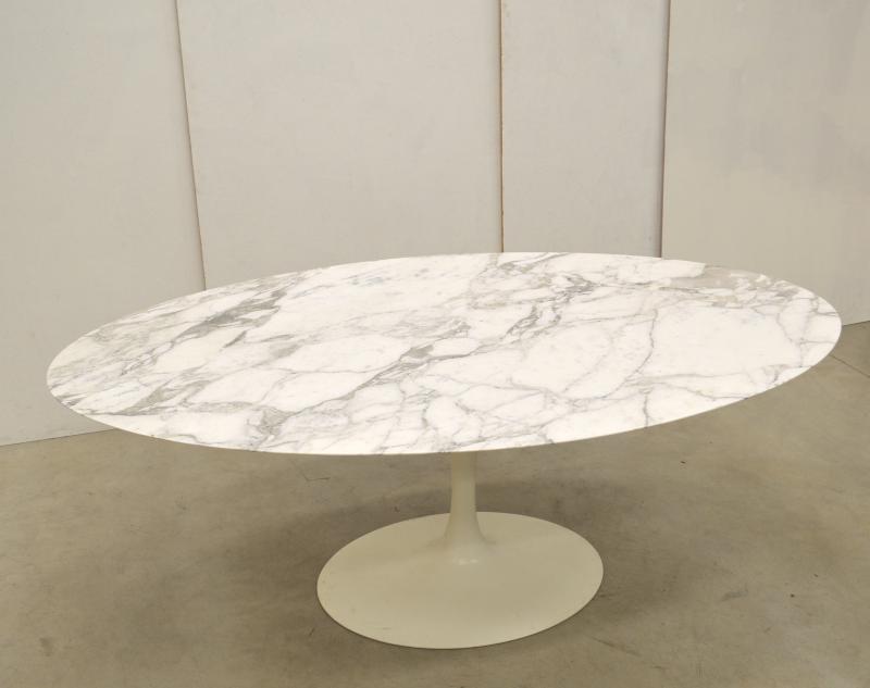Oval Knoll Dining Table Marble Eero Saarinen Interior Aksel Aachen Design