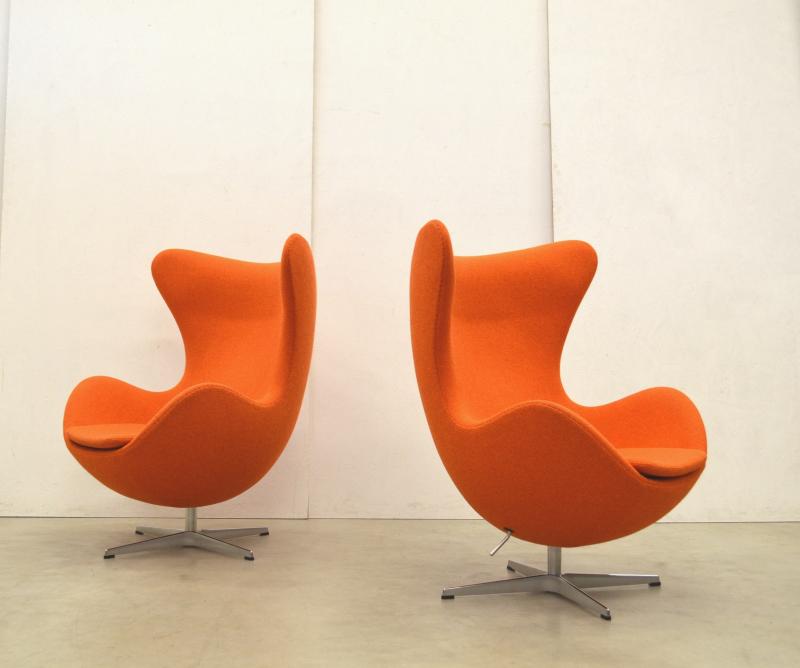 Arne Jacobsen Fritz Hansen Egg Chair Orange Interior Aksel Aachen Designmöbel