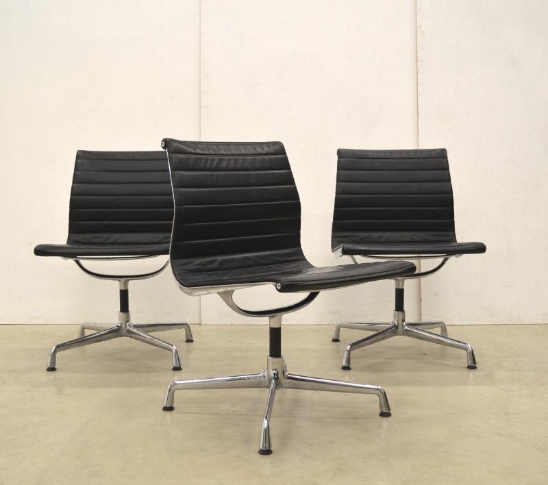 Vitra EA105 106 Alu Chair Leather Charles Eames Interior Aksel Designklassiker
