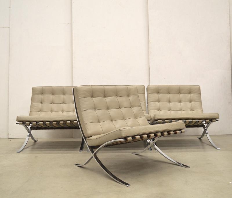 Knoll Barcelona Chair Natur Beige Edition Mies van der Rohe Interior Aksel Aachen Design chairs furniture