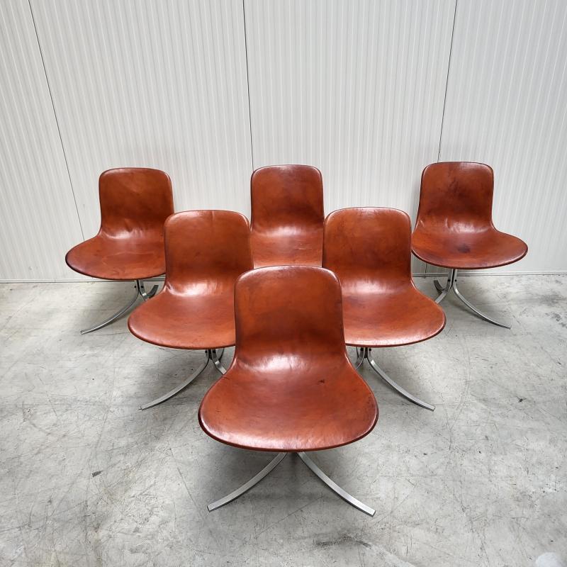 Poul Kjaerholm PK9 Chair Cognac Vintage E. Kold Christensen 1960s Interior Aksel Design Classics Fashion NYC Milano Paris London Tokio