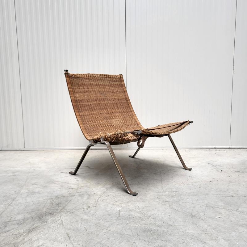 Pk22 Lounge chair pre production Poul Kjaerholm Rattan Interior Aksel Design Fashion Paris London NYC Denmark